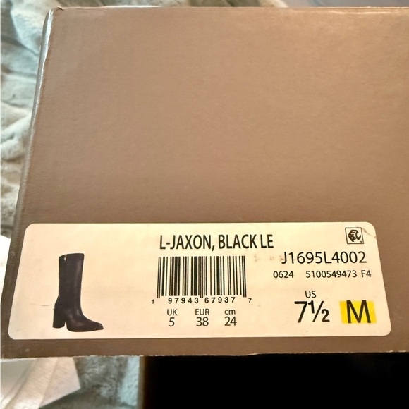 Franco Sarto Jaxon Mid Calf Boots Black Leather NEW Size 7.5M w/ Box - Picture 9 of 16